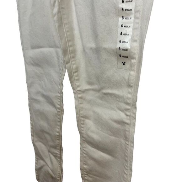 AMERICAN EAGLE SKINNY STRETCH White Wash Low Rise Studded Jeans NWT sz 6 x 32 - Picture 9 of 16